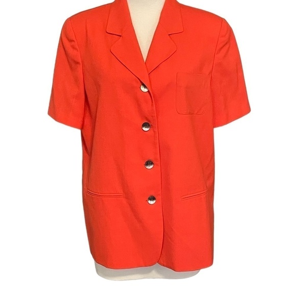 Vintage Requirements Orange Padded Sleeve Jacket Size 18 - Picture 5 of 7